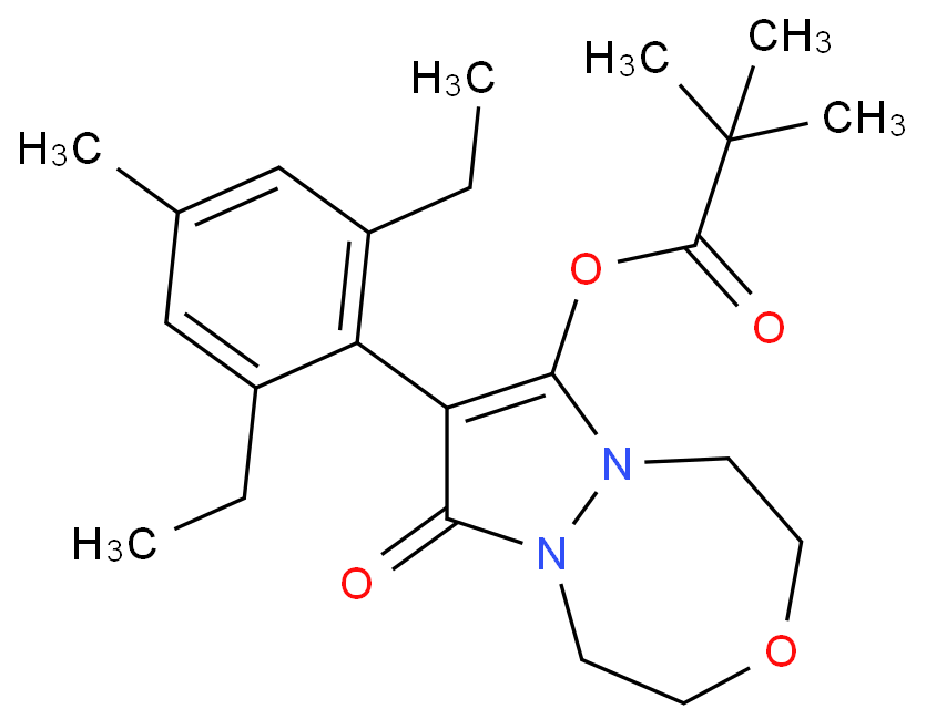 唑啉草酯|Propanoic acid,2,2-dimethyl-,8-(2,6-diethyl-4-methylphenyl)-1,2,4,5-tetrahydro-7-oxo-7H-pyrazolo[1,2-d][1,4,5]oxadiazepin-9-ylester|243973-20-8|百事品牌生物科技（苏州）有限公司